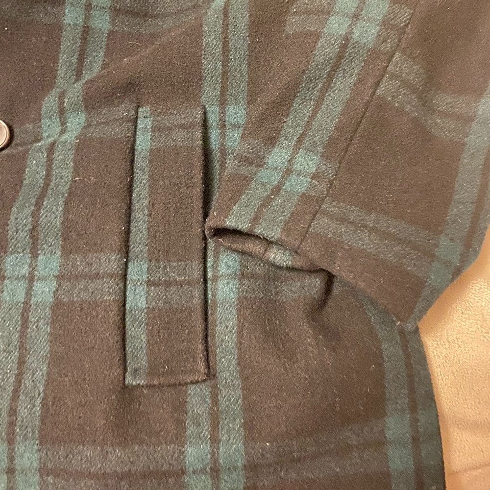 Old Navy Wool Blend Plaid P-Coat - Picture 10 of 12
